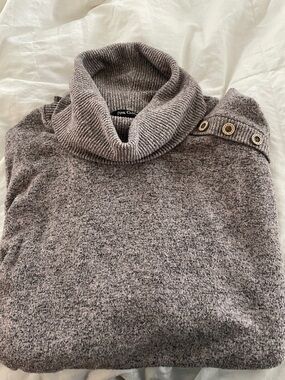 Pink Clover Heathered Gray Cowl Neck Sweater